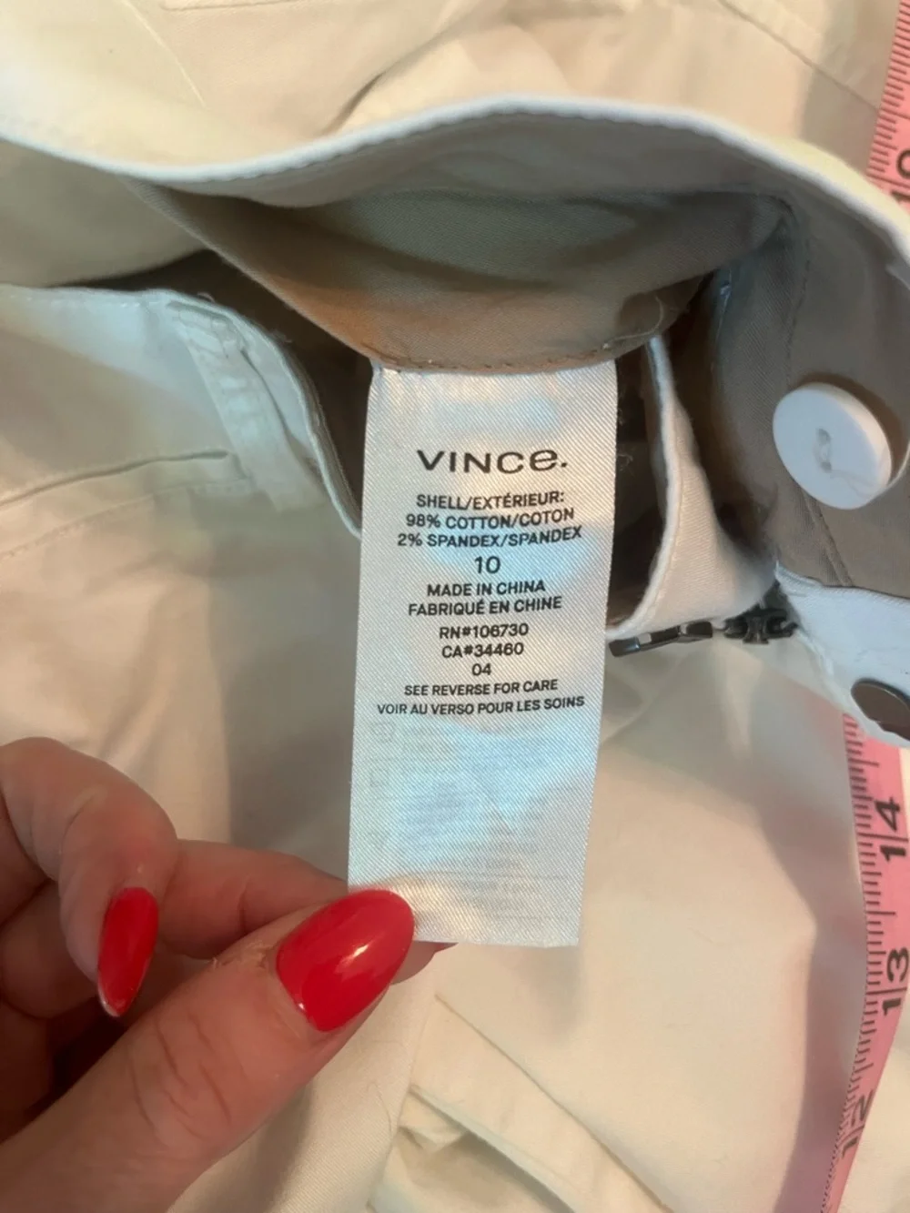 Vince White Cropped Straight-Leg Jeans - Picture 5 of 5